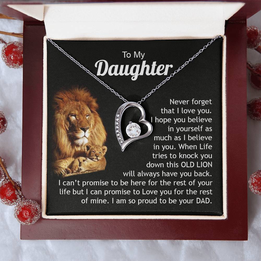 To My Daughter | Never Forget That I Love You - Forever Love Necklace