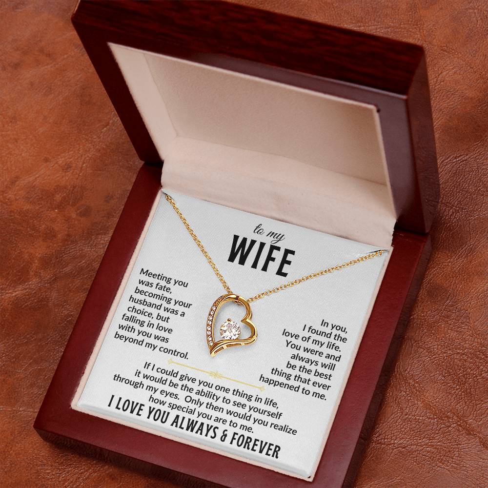 To My Wife | I Love You Always & Forever Necklace Gift