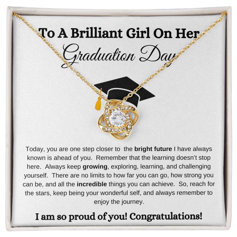 To  My Daughter | Graduation Day Gift | Love Knot Necklace