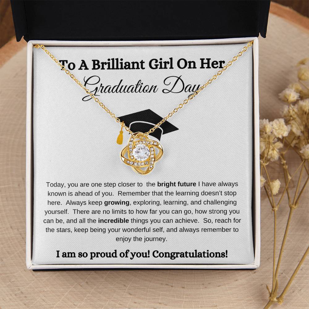 To  My Daughter | Graduation Day Gift | Love Knot Necklace