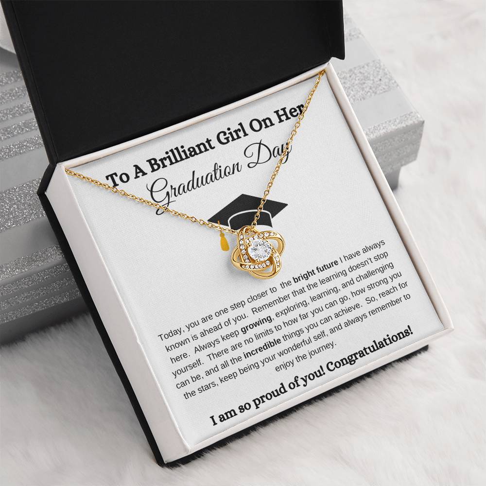 To  My Daughter | Graduation Day Gift | Love Knot Necklace