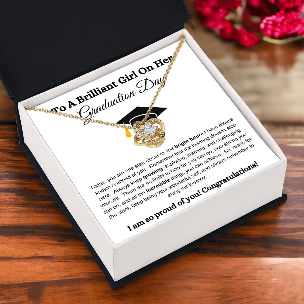 To  My Daughter | Graduation Day Gift | Love Knot Necklace