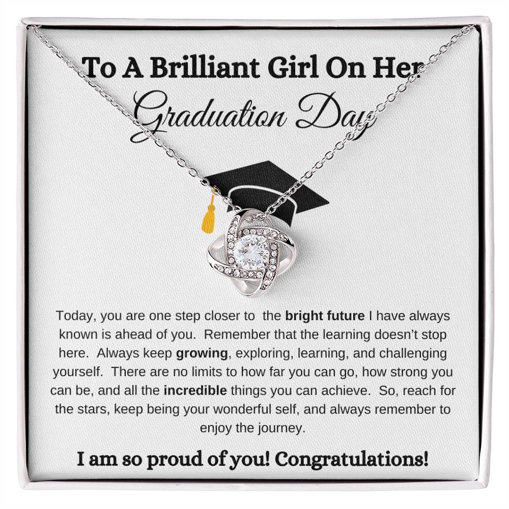 To  My Daughter | Graduation Day Gift | Love Knot Necklace