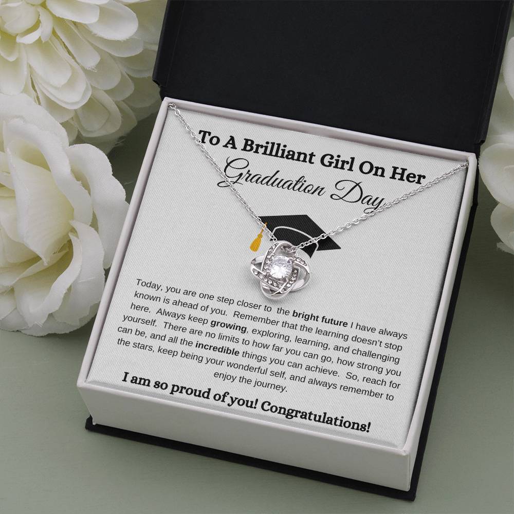 To  My Daughter | Graduation Day Gift | Love Knot Necklace