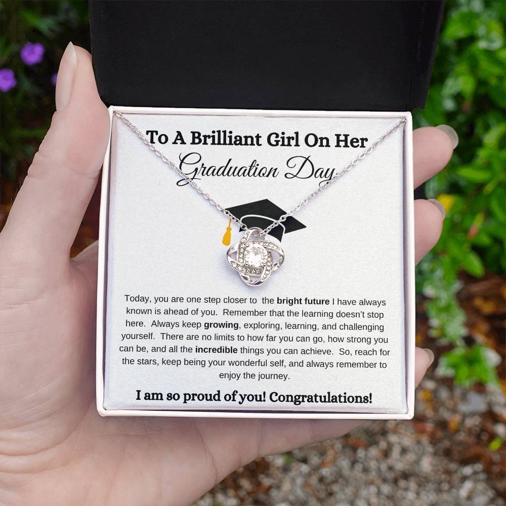 To  My Daughter | Graduation Day Gift | Love Knot Necklace