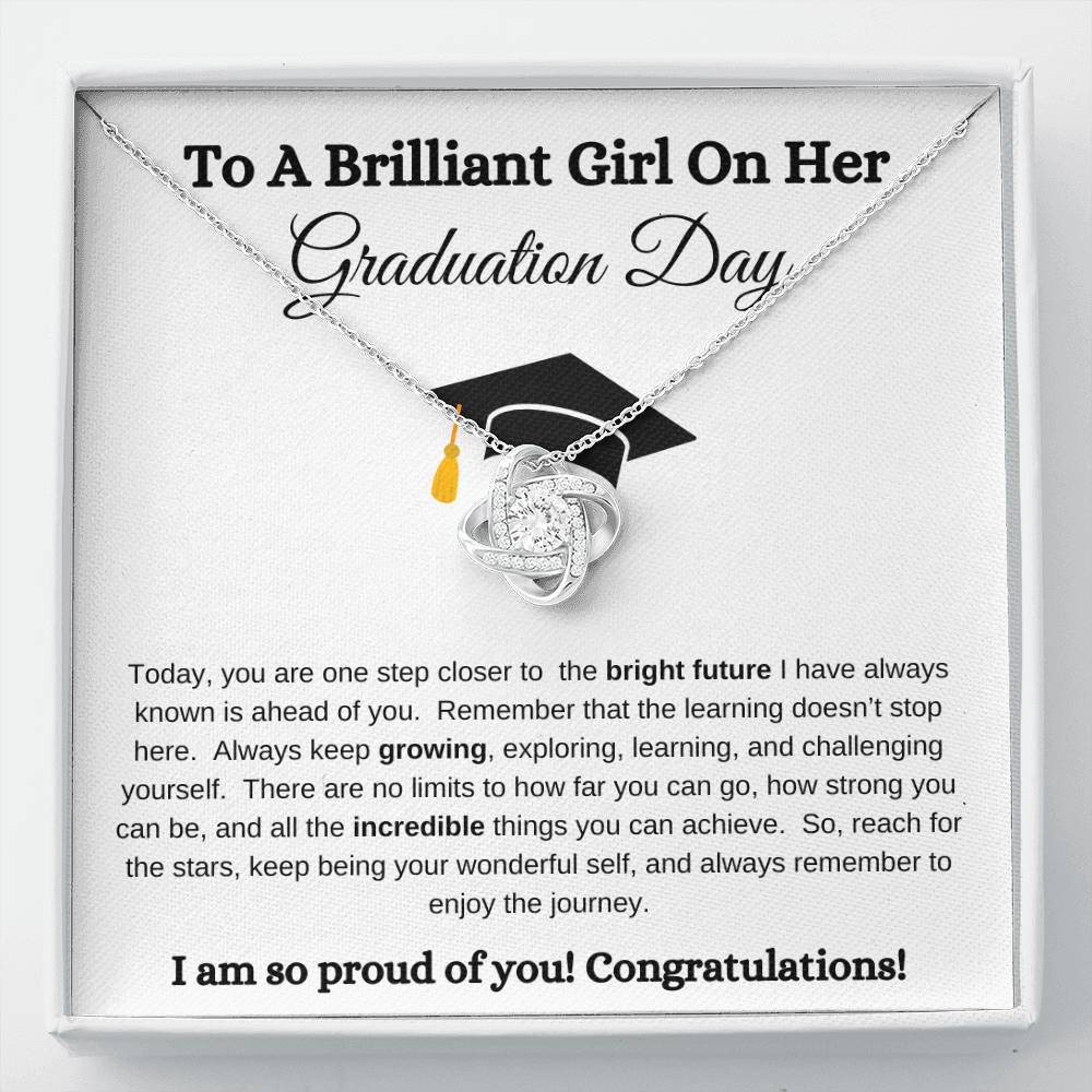 To  My Daughter | Graduation Day Gift | Love Knot Necklace