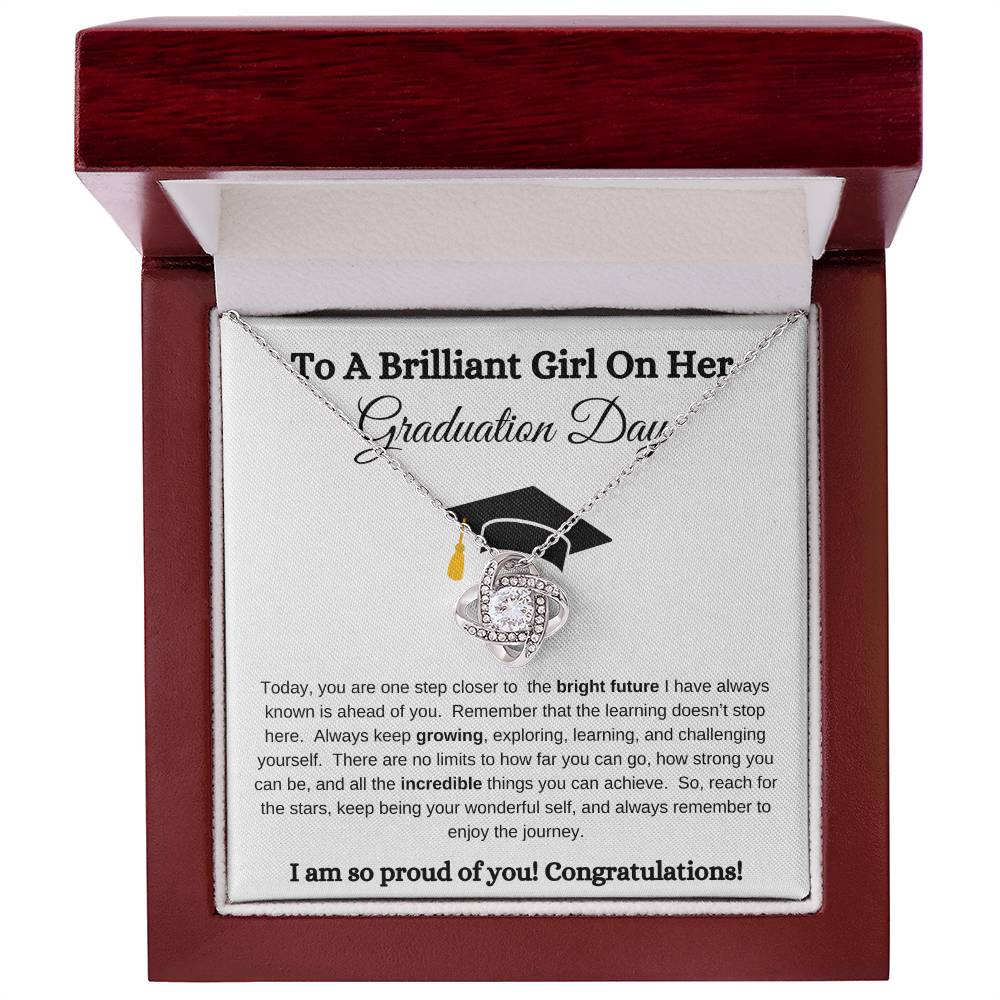 To  My Daughter | Graduation Day Gift | Love Knot Necklace