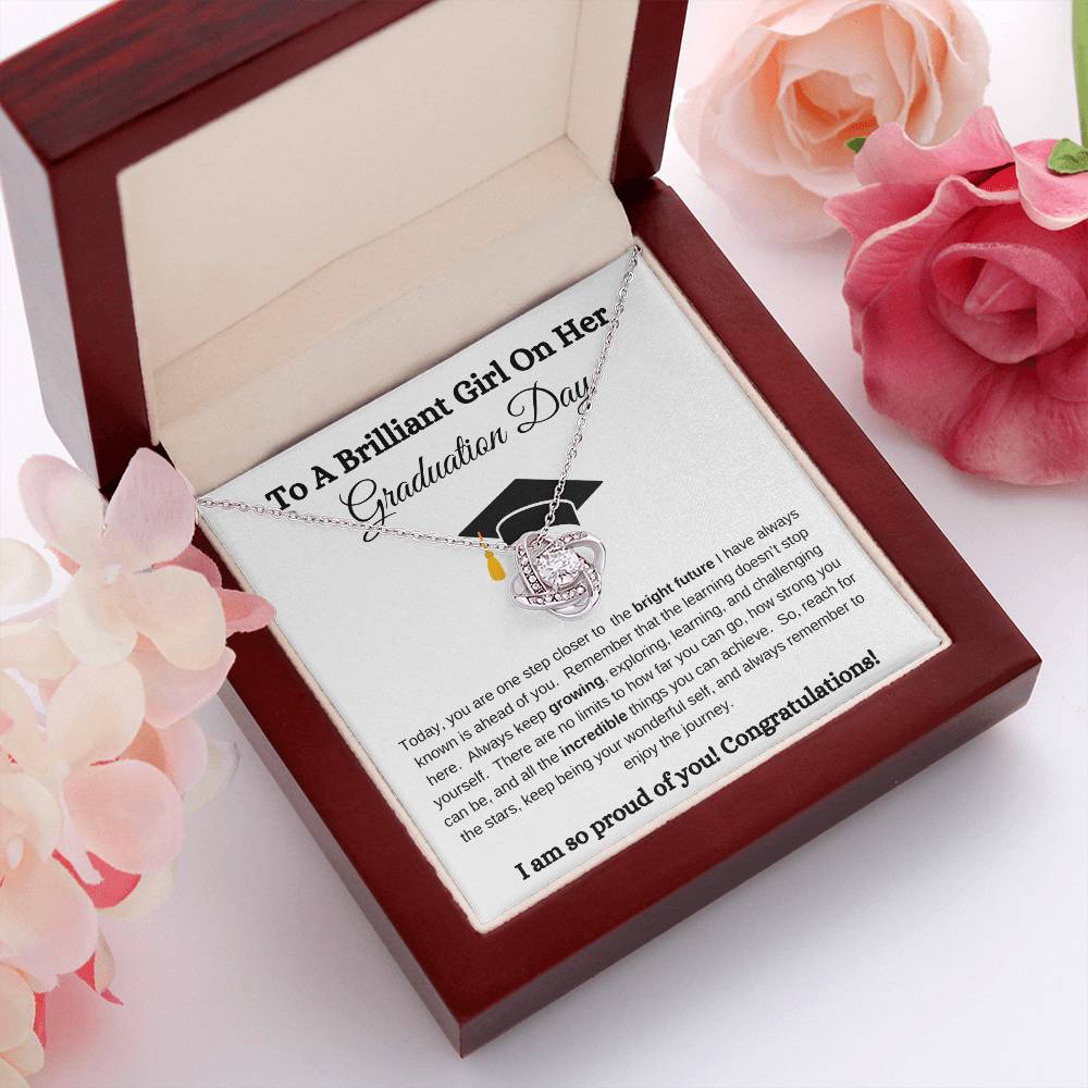 To  My Daughter | Graduation Day Gift | Love Knot Necklace