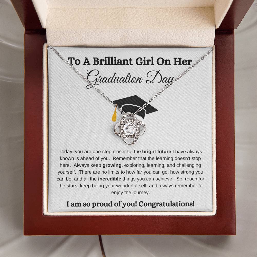 To  My Daughter | Graduation Day Gift | Love Knot Necklace