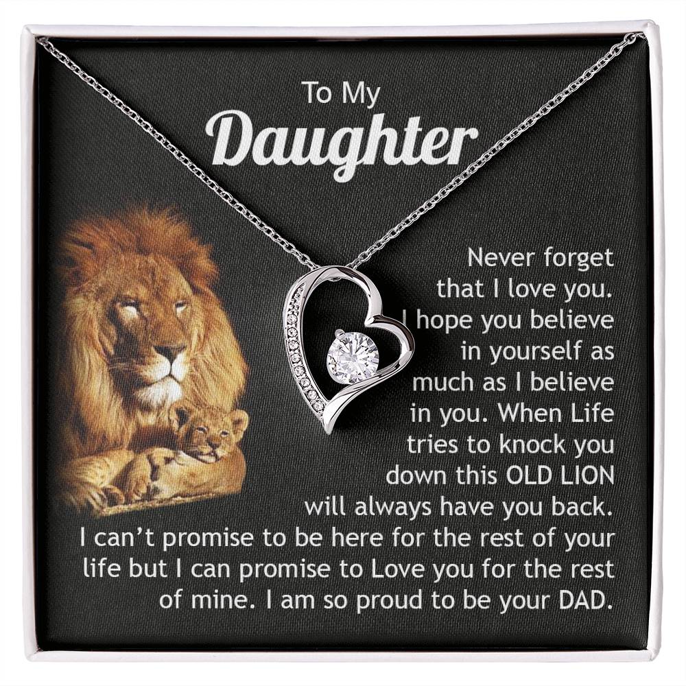 To My Daughter | Never Forget That I Love You - Forever Love Necklace