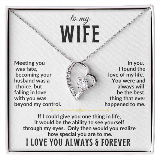 To My Wife | I Love You Always & Forever Necklace Gift