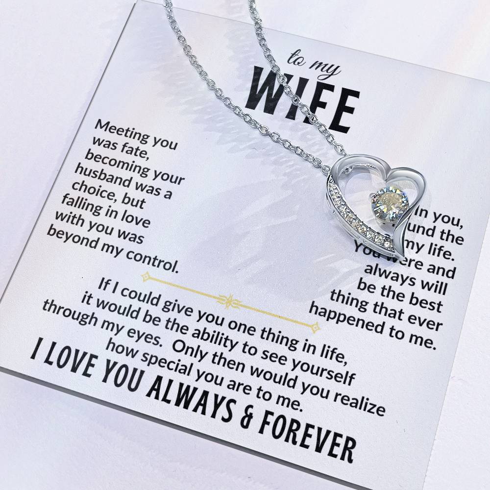 To My Wife | I Love You Always & Forever Necklace Gift