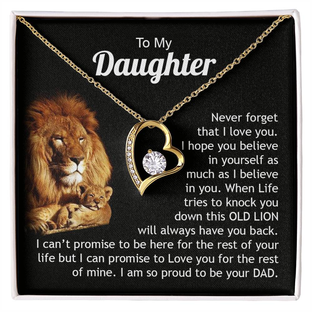 To My Daughter | Never Forget That I Love You - Forever Love Necklace