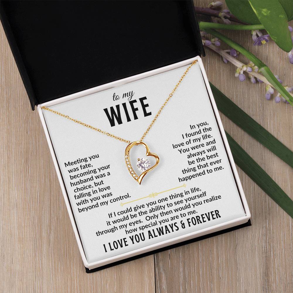 To My Wife | I Love You Always & Forever Necklace Gift