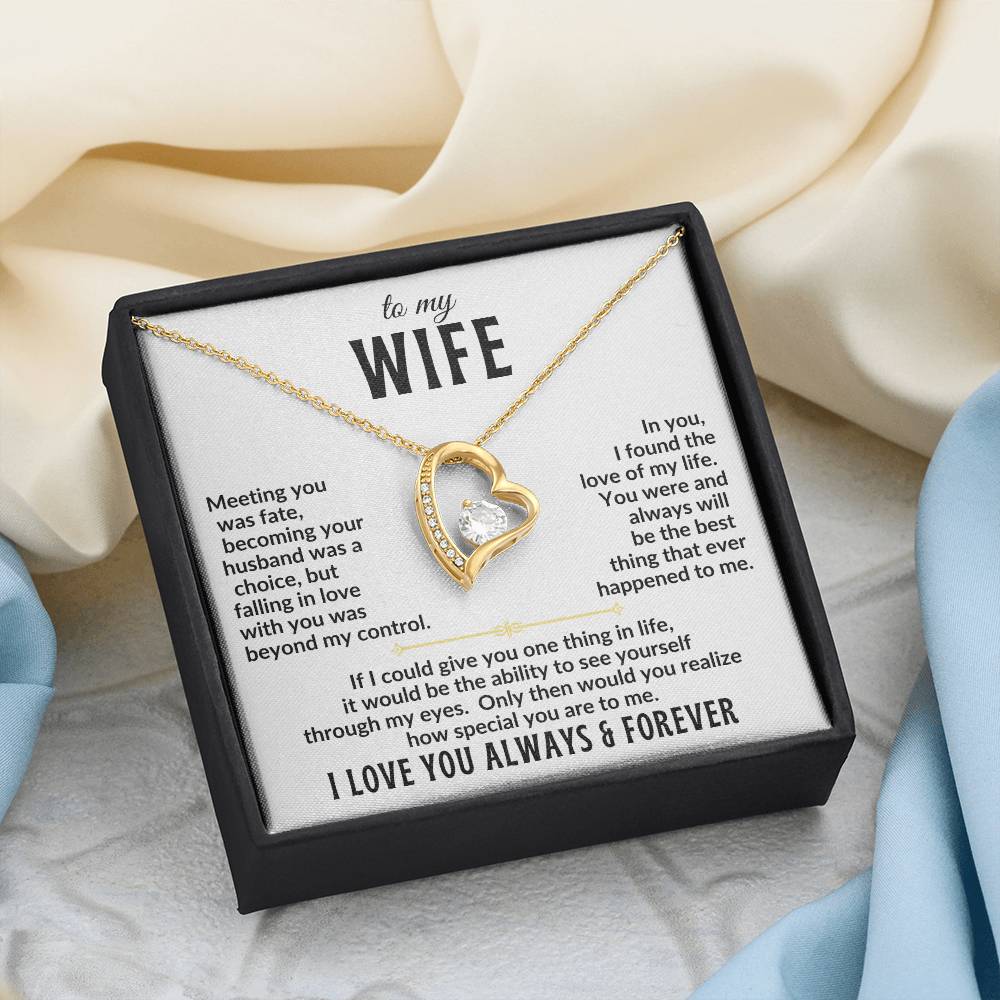 To My Wife | I Love You Always & Forever Necklace Gift